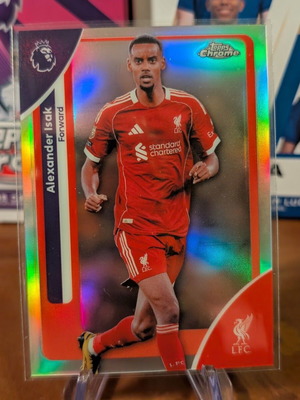 Topps Chrome Premier League Alexander Isak Refractor card like new