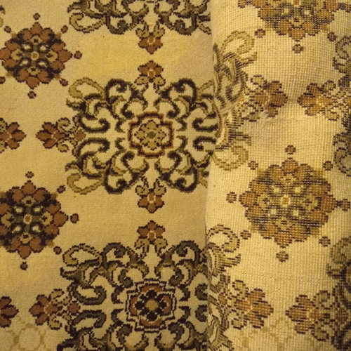 Wool rug used 310x200 in olive and beige colors
