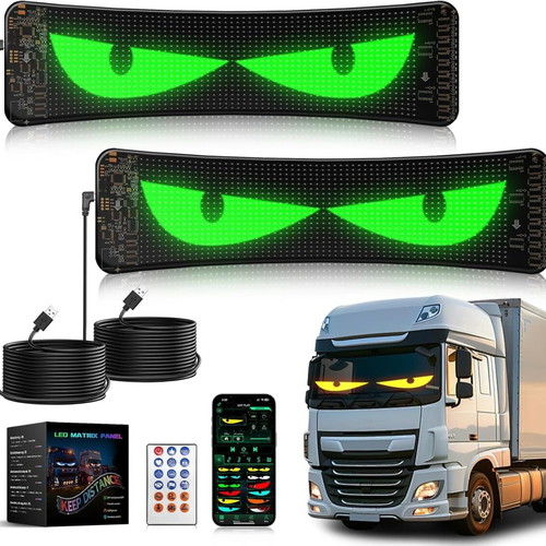 LED Matrix Panels Devil Eye New, 2 pcs, programmable with app and remote