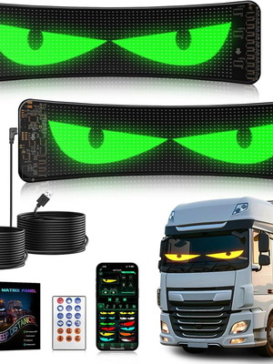 LED Matrix Panels Devil Eye New, 2 pcs, programmable with app and remote