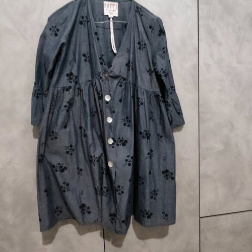Floral dress Happy People with 3/4 sleeve like new, blue