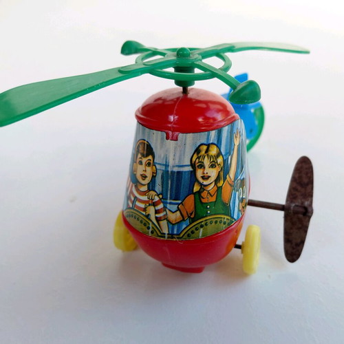 Wind-up Priftis helicopter toy from the 70s new