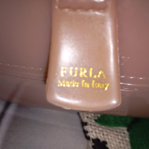 Furla Candy Bag Boston bag, nude pink glossy PVC