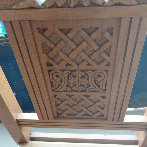 Wooden carved church chair new