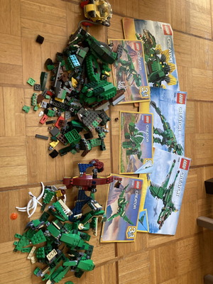 Lego Creator dinosaur sets with instructions