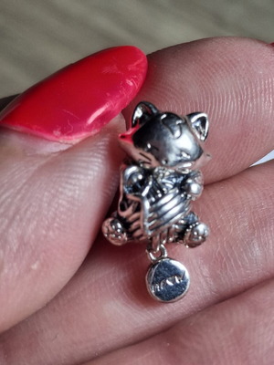 Pandora charm cat silver