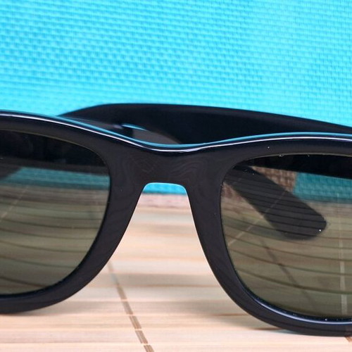 Ray Ban Wayfarer sunglasses used, black, made in USA