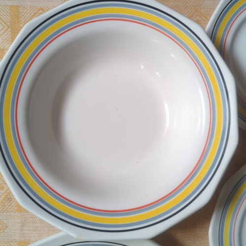 Primula set used plates, platter and salad bowl