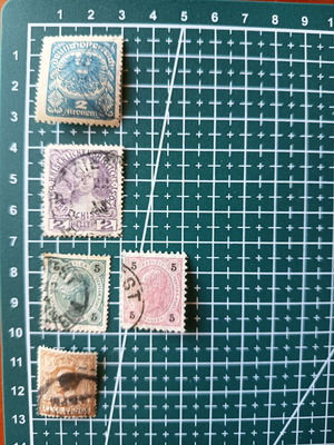 Collection of 6 Used Antique Stamps from Austria Empire and South Africa