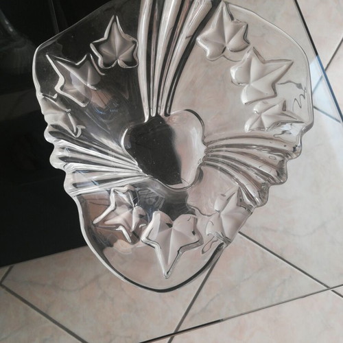 Crystal bowl with embossed designs new