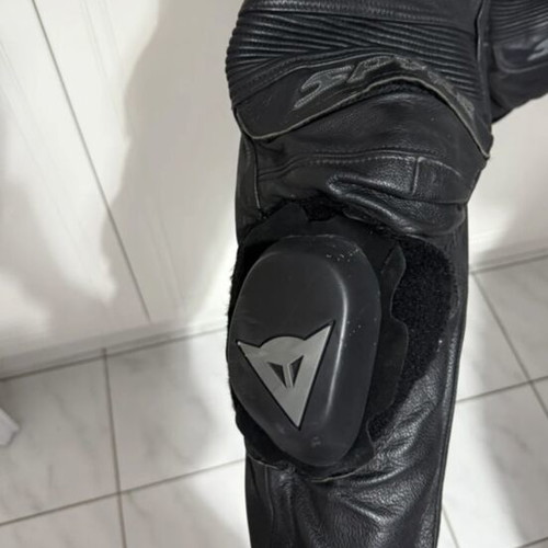 Spyke split motorcycle suit used, leather with protections size 50-L