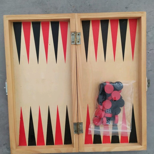 Backgammon new miniature 22x11 cm, ideal for beach