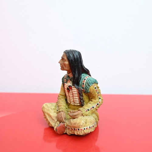 Indian Figurine used, hand-painted resin decorative sculpture