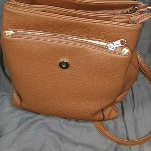 Women's backpack bag, brown