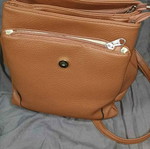 Women's backpack bag, brown