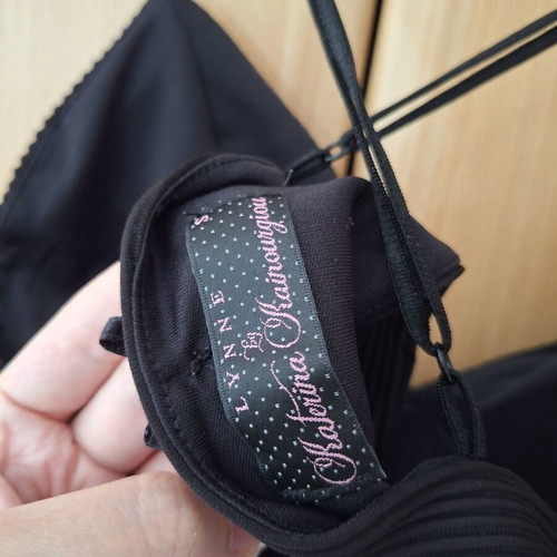 Lynne x Katerina Kainourgiou black ribbed bralette size S like new