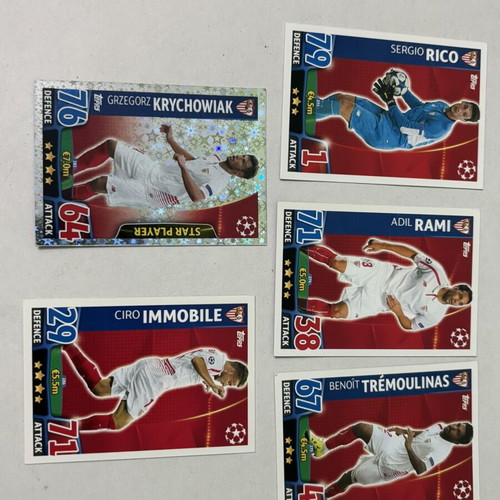 Match Attax 2015/16 Sevilla Set with Ciro Immobile, Sergio Rico & Grzegorz Krychowiak cards like new