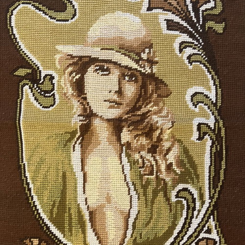 Handmade textile painting like new, 0.45x0.36 m
