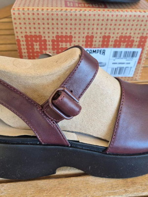 Camper sandals new, burgundy, size 38, platform style