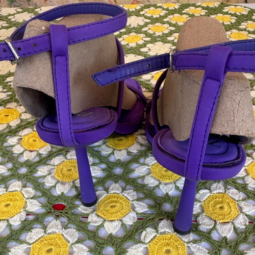 Zara sandals like new, purple, 10cm heel, size 39