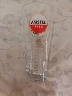 Amstel beer promotional glass, 1990s series