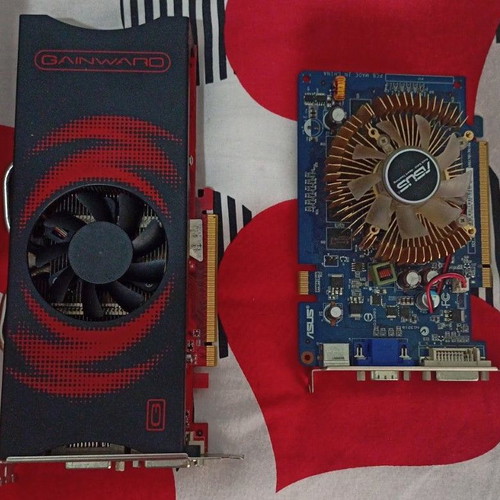 Nvidia GeForce 9800GT and Asus EN8600GT used graphics cards