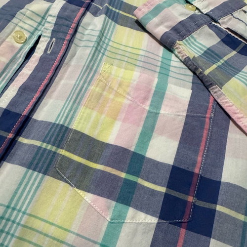 H&M L.O.G.G. Pastel Plaid Shirt Medium Like New