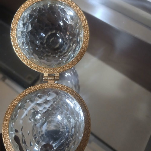 Crystal egg new decorative and caviar serving 10×6 cm