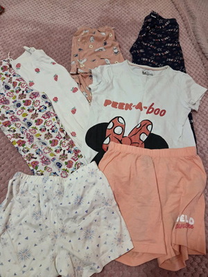 Girls' pajamas pack 4-6 years used, multicolored