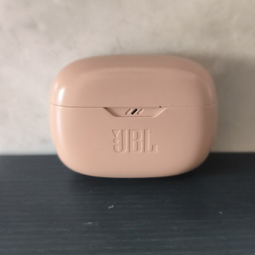 JBL Vibe Beam Touch earbuds used, beige color
