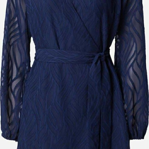 About You dress, dark blue, size M, wrap with belt