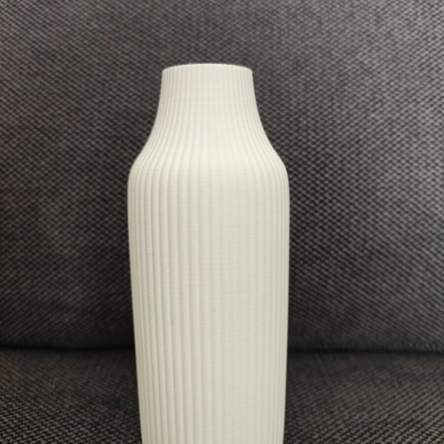 White 3D printed vase new, minimal design