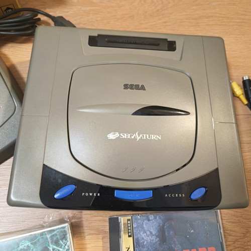 Sega Saturn Japan Console used with Arcade Stick and 6 Games