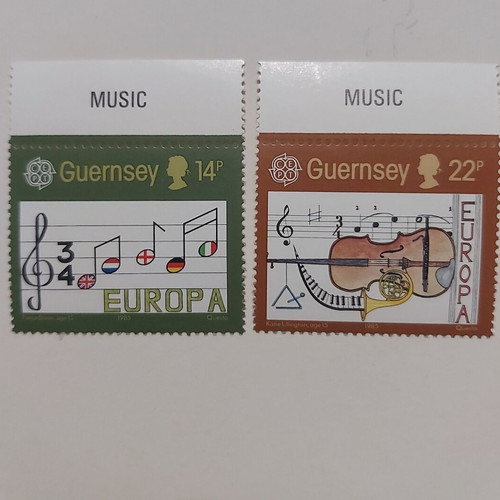 Guernsey Commemorative Stamp Series 1985 Music Year like new, unsealed