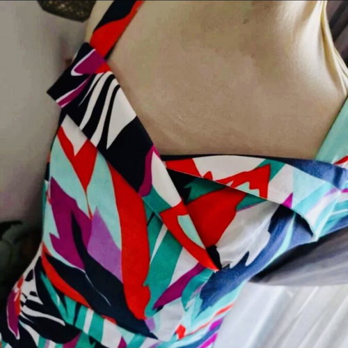 Morgan dress like new, size 38, cotton, multicolor purple