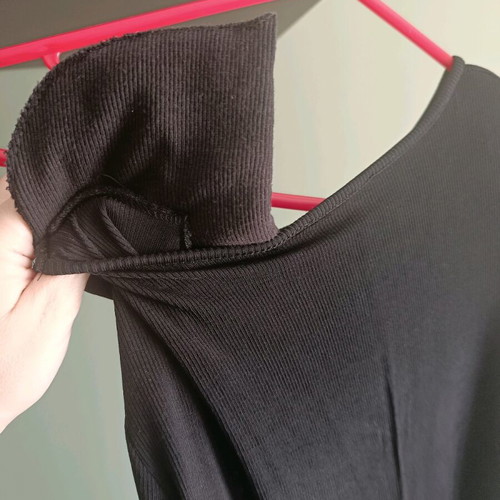 Zara women's bodysuit used, black rib knit, size S/M