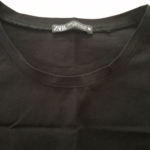 Zara black short dress new with gathers, size M
