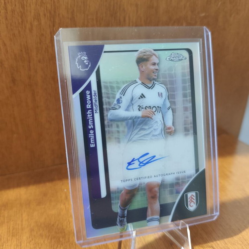 Topps Chrome Emile Smith Rowe Fulham Auto Autograph card, like new