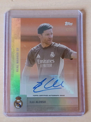 Topps Xabi Alonso autographed card Real Madrid set like new