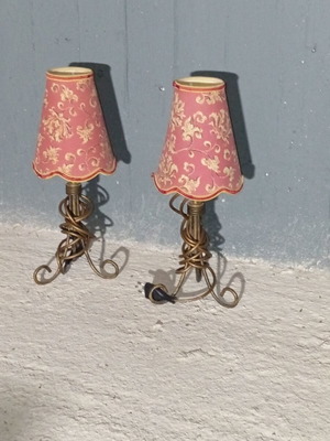 Table lamp set used, vintage 70s-80s, 40 cm height