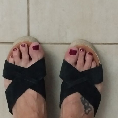 Platform sandals black size 38 used, 5 cm heel height