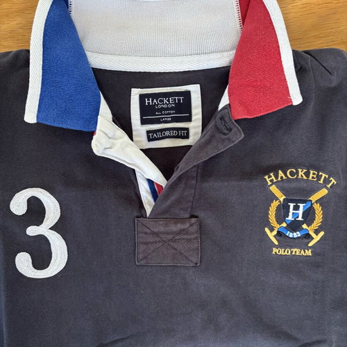 Hackett polo shirt Large like new, blue