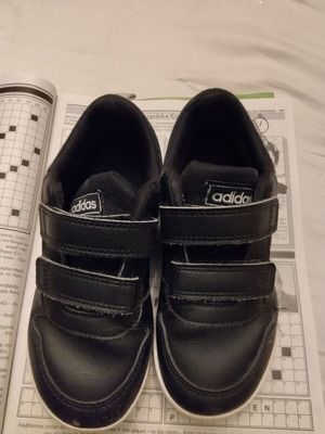 Adidas kids' athletic shoes size 28 used, black