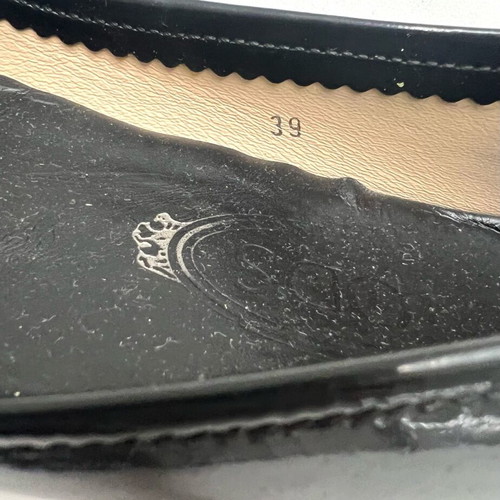 Обувки Tod's балеринки черни от патентована кожа употребявани размер 39