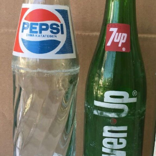 Pepsi 1985 and 7UP 1996 used soda bottles