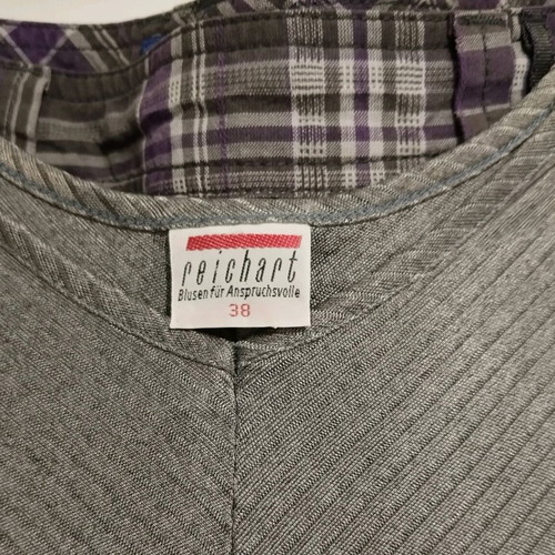 Cecil plaid skirt m/l used with gift gray-purple top
