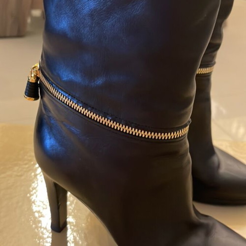 Sergio Rossi over-the-knee boots like new, size 36, black leather
