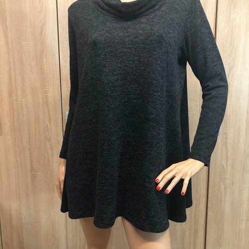 Blousedress size L like new, black and grey