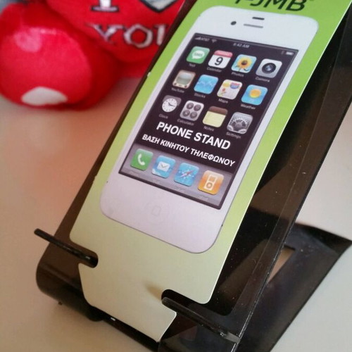 Phone stand new, black color with impressive design