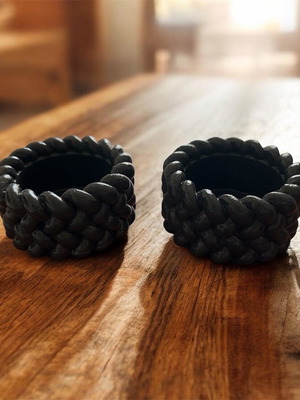 Candle holder cases anthracite 2 pieces like new